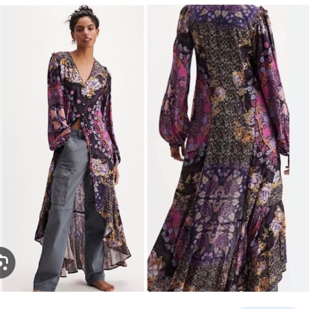 Free People Marais floral printed maxi dress size XS - Picture 2 of 9